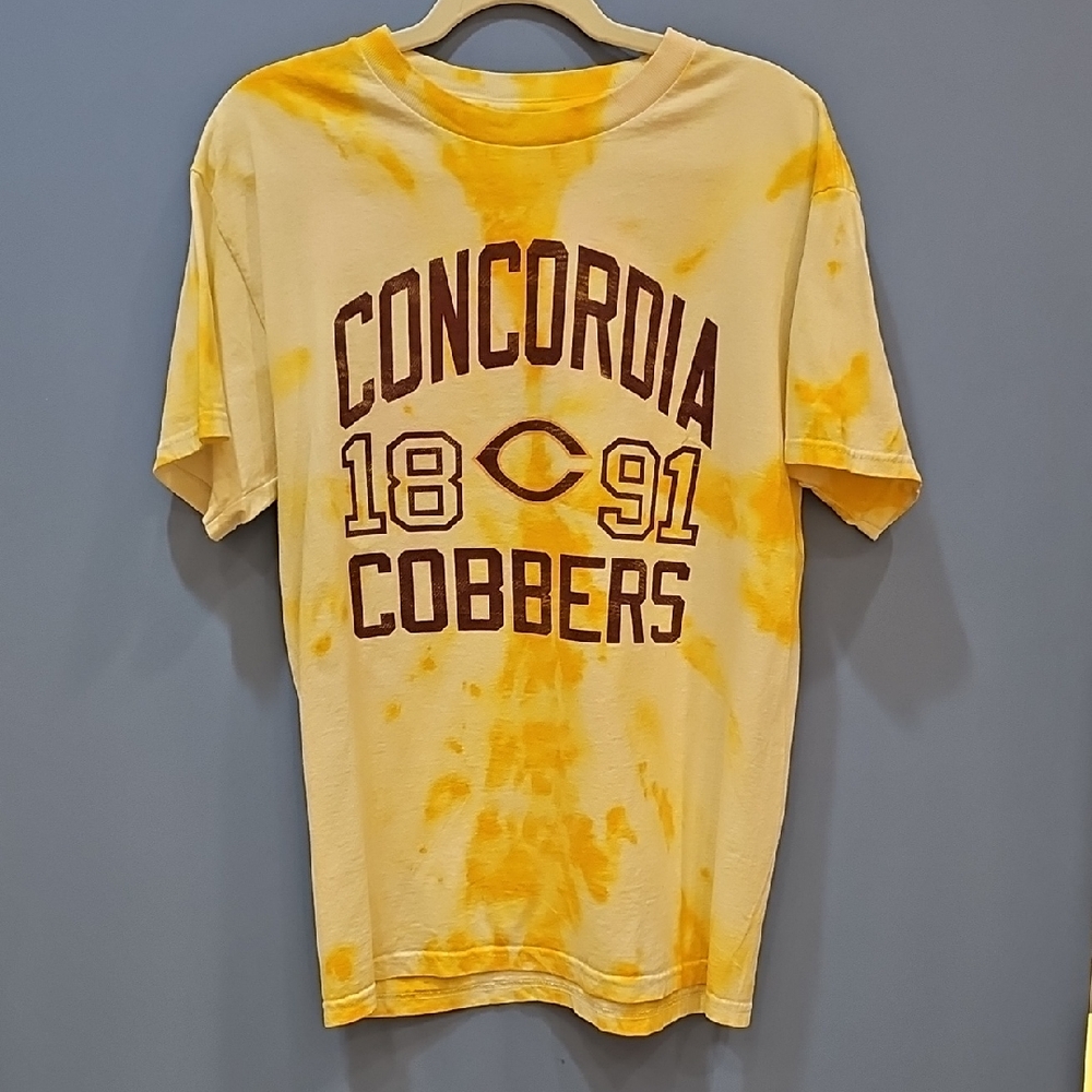 Concordia Cobbers Yellow Tie-Dye Men's Short Sleeve Tee